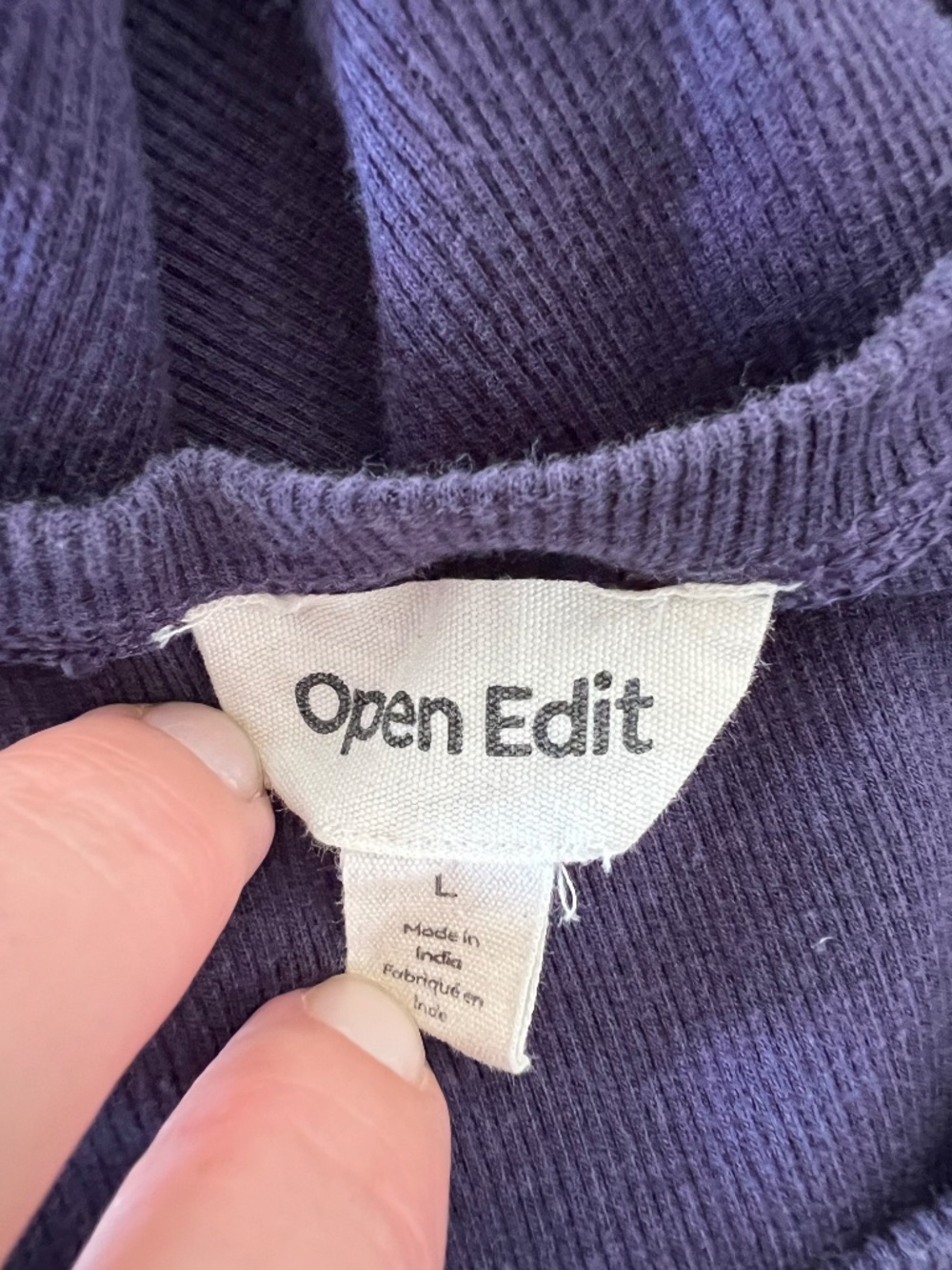 Open Edit Normcore Ribbed T-Shirt Dress (L) - Picture 3 of 4